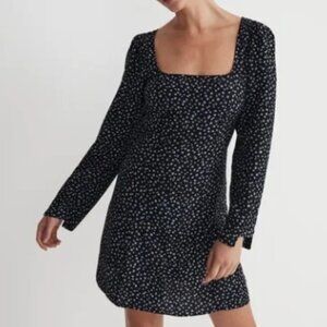 Madewell Long-Sleeve Mini Dress in Ditsy Floral
